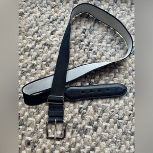 ADIDAS Baseball Black Stretch Men's Adjustable Length 46” Silver Buckle- NEW